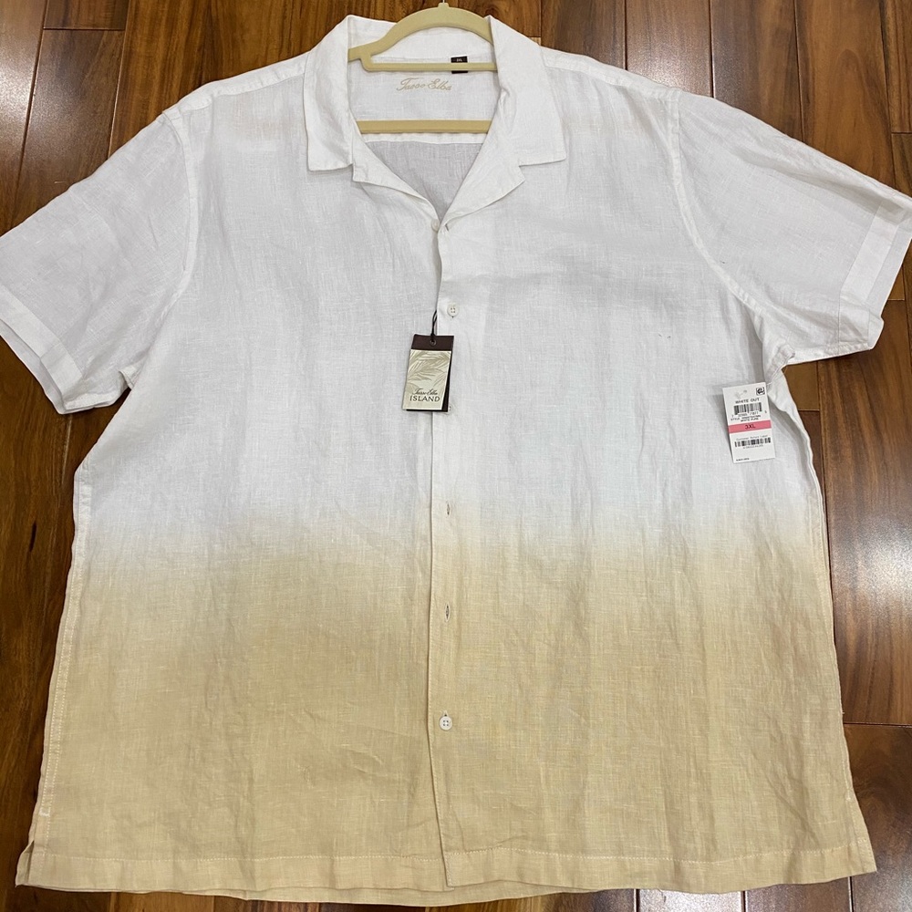 Tasso Elba 3xl linen shirt NWT
